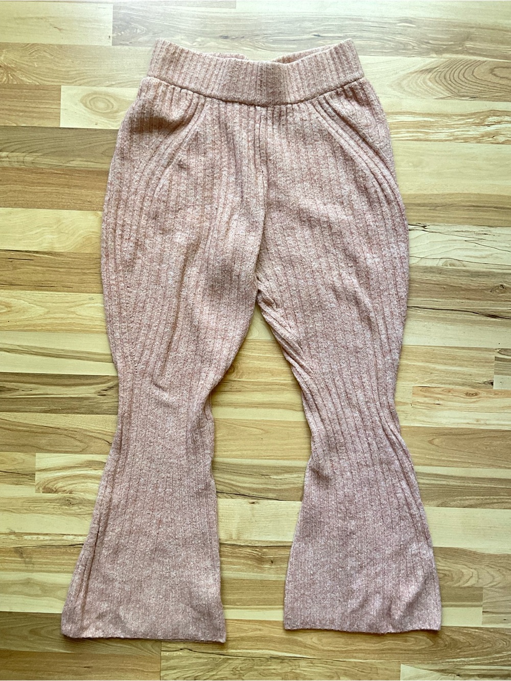 “A New Day” Women’s Rib-Knit Casual Flare Pants